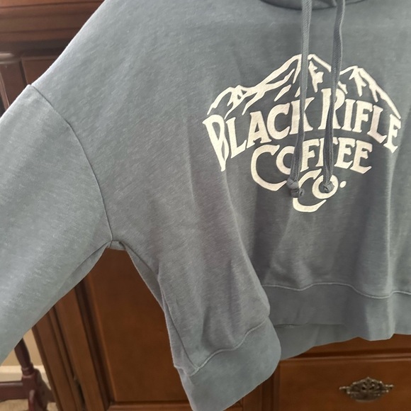 Black Rifle Coffee Gray Cropped Hoodie - Picture 3 of 8